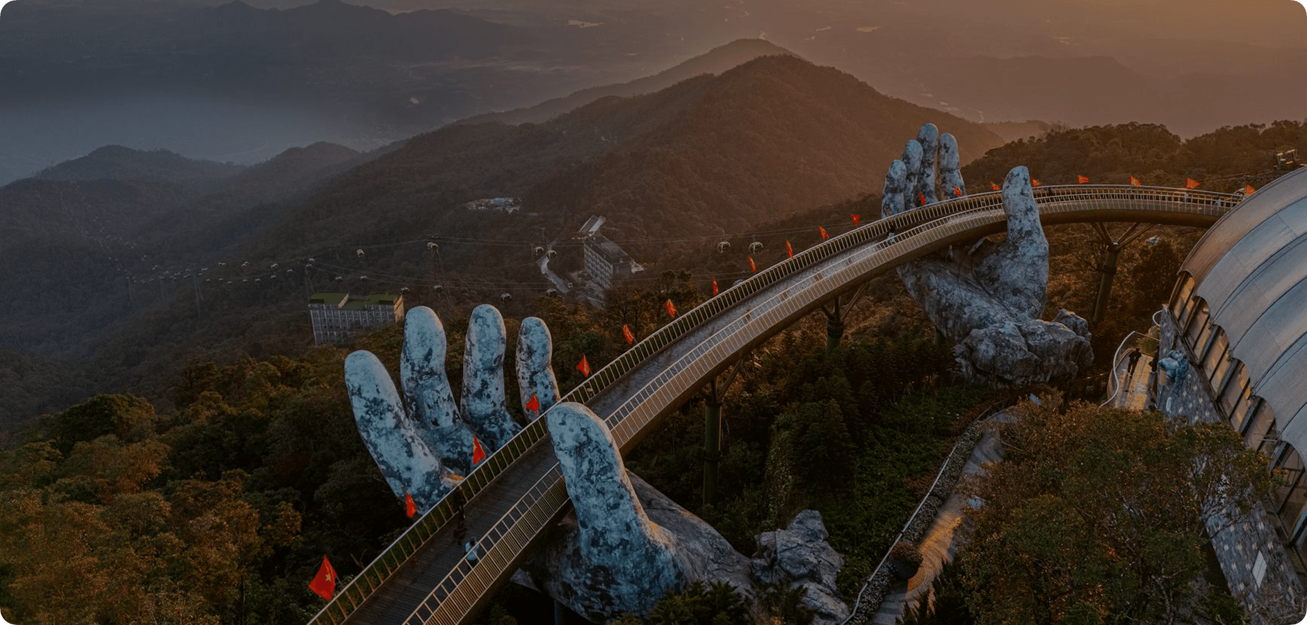 Vietnam landscape — Golden Bridge in Da Nang